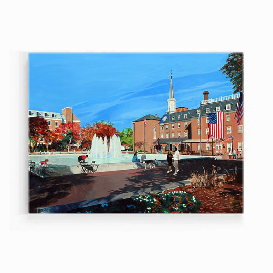 Alexandria Virginia Old Town Canvas Art Print City Hall Market Square Plaza