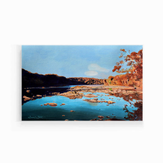 Potomac River Canvas Art Print of Billy Goat Trail Painting by Artist Dave White