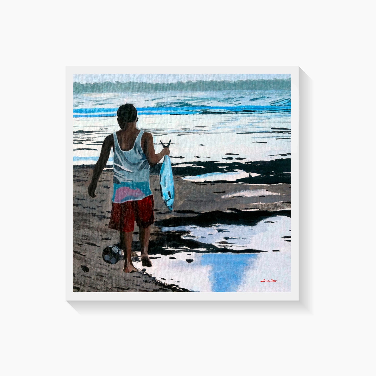 Puerto Viejo Costa Rica Seascape Painting Art Print by Dave White
