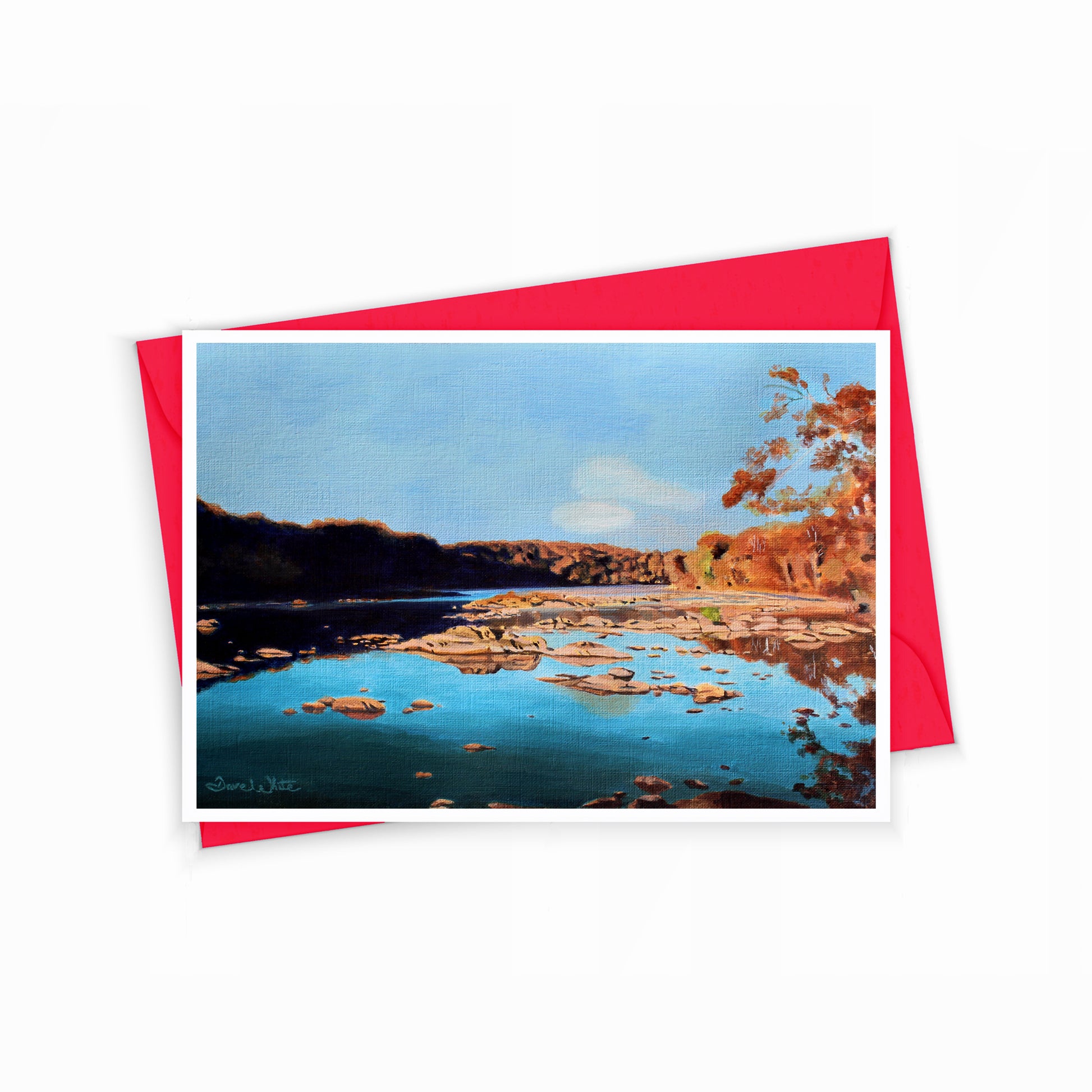 Greeting Card Billy Goat Trail Potomac River by Artist Dave White