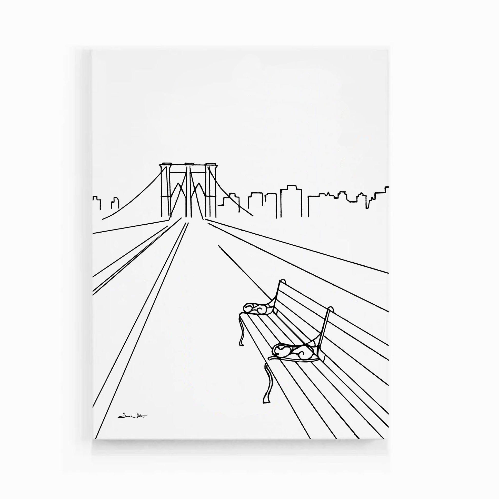 Brooklyn Bridge Art Print by Artist Dave White