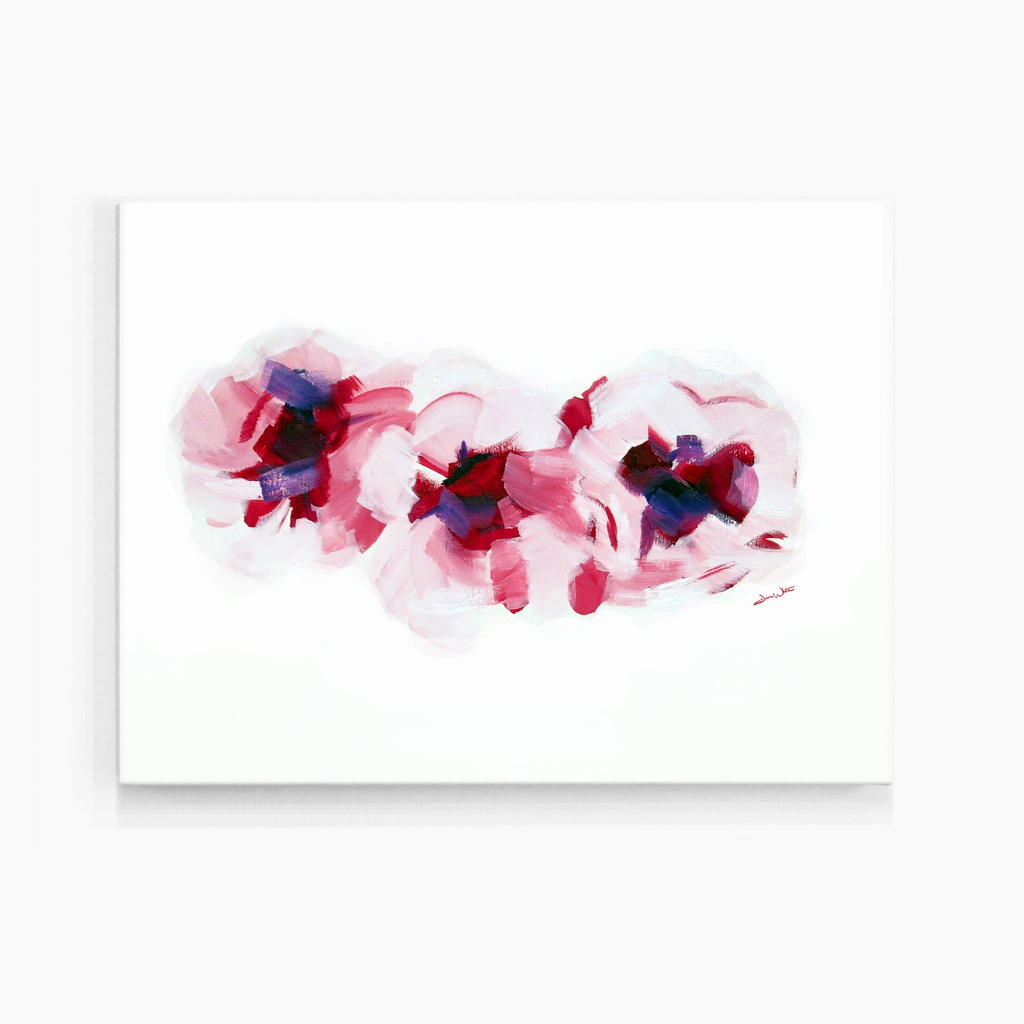 Cherry Blossoms Painting Canvas Art Print by Artist Dave White