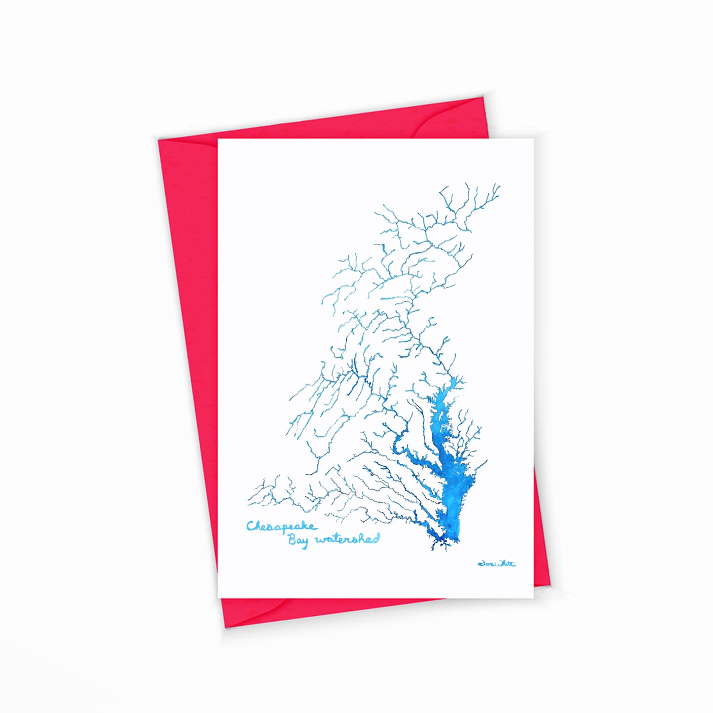 Greeting Card Chesapeake Bay Watershed Art by Artist Dave White