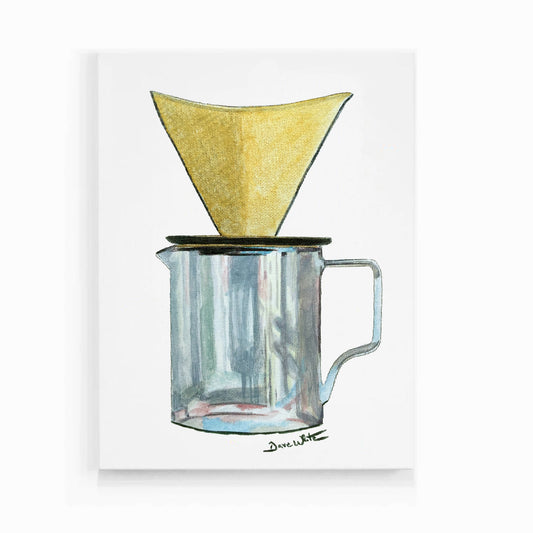 Coffee Canvas Art Print Pour Over Painting by Artist Dave White