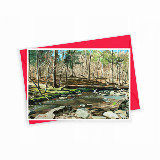 Herndon Virginia Greeting Card Runnymede Park Painting by Artist Dave White