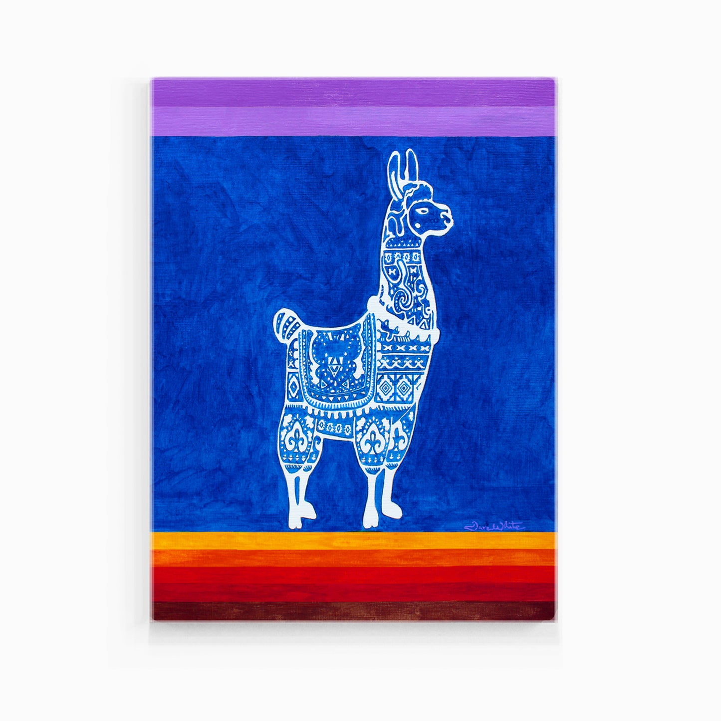 Llama Canvas Art Print by Dave White, Latin American Llama Art