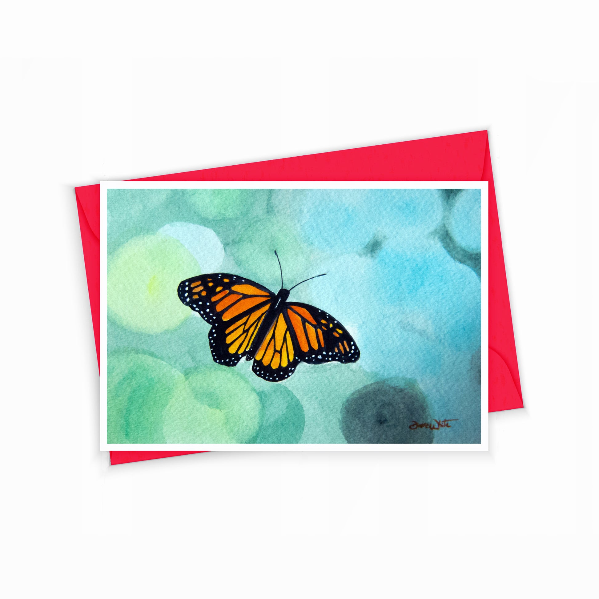 Monarch Butterfly Greeting Card by Artist Dave White